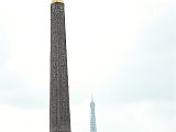 Paris 05 Luxor Obelisk At Place De La Concorde With Eiffel Tower in Background 